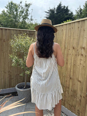 Stone Gingham Sun Dress Lauren