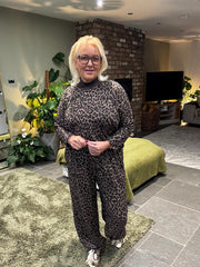 Mocha Soft Leopard Lounge Set Kennedy