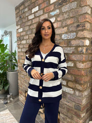 Navy Stripe Cardigan Chloe