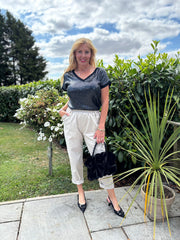 Stone Frill Pocket Trousers Sasha