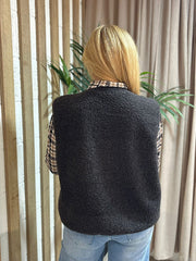 Black Sherpa Gilet Kiera