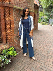 Winter White Super Soft Longline Cardi Mary