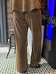 Gold Diamante Shimmer Trousers Hazel