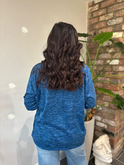 Blue Marl Two Piece Scarf Knit Danni