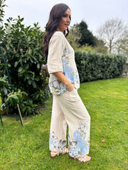Stone Floral Butterfly Co-Ord Set Reeva