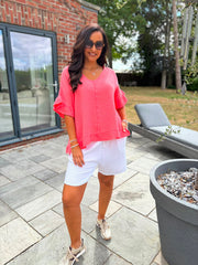 Coral Cotton Top Kimberly