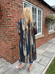 Denim Brushstroke Shimmer Cardigan Freya