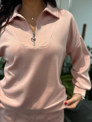 Rose Half Zip Sweatshirt Alice