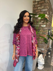 Grape Marl Two Piece Scarf Knit Danni