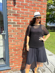 Black Pleated Dress Two Piece Jocelyn