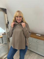 Mocha Hooded Sweat Top Ada