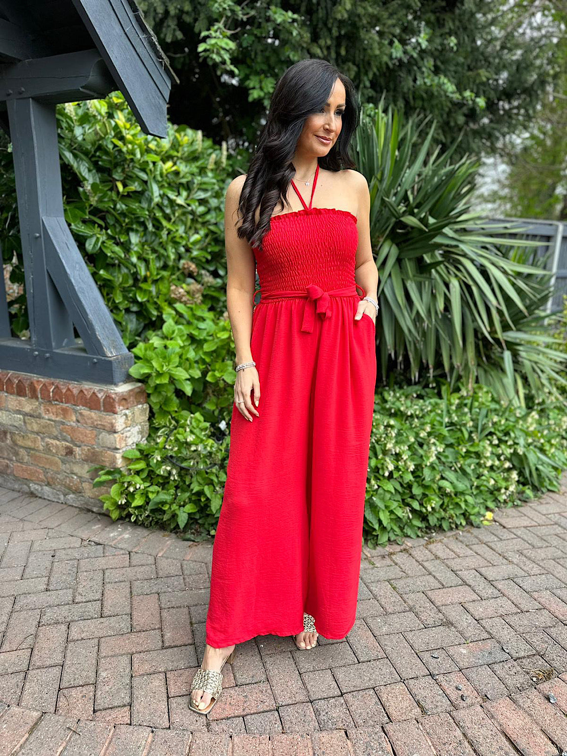 Red Wide Leg Jumpsuit Melanie Tillett s