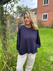 Navy Soft Comfort Sweatshirt Esme
