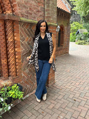 Black V-Neck Knitted Vest Evelyn