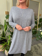 Grey Soft Touch Tunic Dress Alma