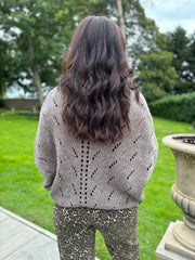 Mocha Chunky Knit Cardi Gail