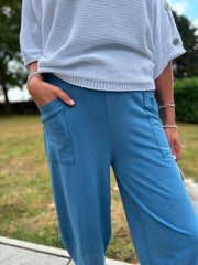 Denim Barrel Leg Joggers Clarice