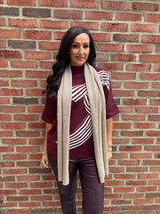 Gold Shimmer Knit Scarf