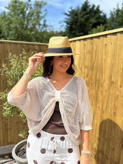 Stone Gathered Loose Knit Paige