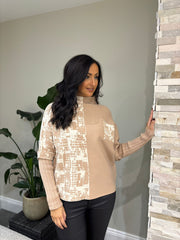 Camel Printed Knit Arabella