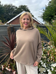 Mocha Hooded Sweat Top Ada