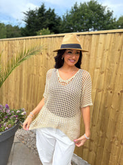 Gold Shimmer Loose Knit Giana