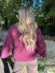 Wine Gold Buttoned Jacket Vanessa