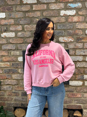 Candy Pink Premium Cotton California Sweatshirt Jolene