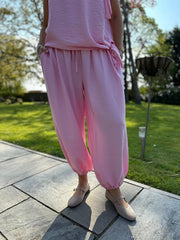 Pink Sleeveless Tie Detail Co-Ord Ashley