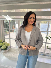 Mocha Bubble Cotton Hooded Jacket Hayley