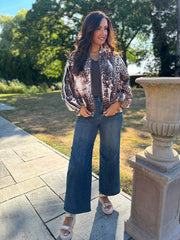 Chocolate Leopard Stripe Jacket Jordan