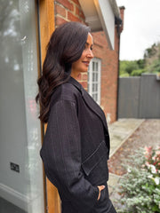 Black Pinstripe Jacket Geri