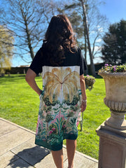 Black Botanical Palm T-Shirt Dress Luna