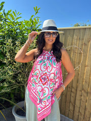 Lipstick Elegant Print Top Adelaide