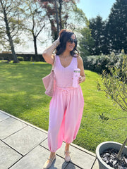 Pink Cuffed Ashley Trousers