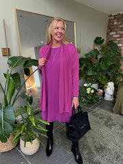 Grape Soft Drape Cardi Flora