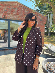 Chocolate Polka Dot Take You Anywhere Jacket