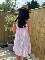 Candy Pink Gingham Sun Dress Lauren