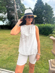 Stone Ombre Leopard Top Tiana
