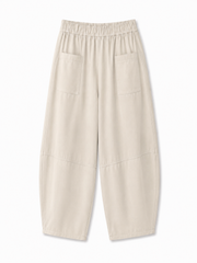 Stone Barrel Leg Pocket Front Trousers