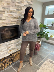 Charcoal Eyelash Knit Marilyn