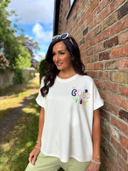 White Good Vibes Tee Coleen