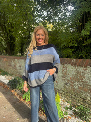 Navy Striped Knit Pamela