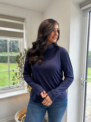 Navy Super Soft Roll Neck