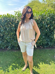 Stone Sleeveless Tie Detail Top Ashley