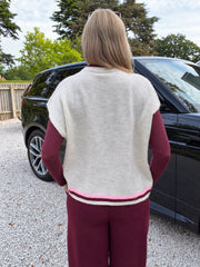 Wine Argyle Knit Blair