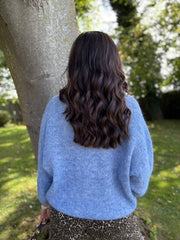 Light Blue V Neck Knit Roxanne