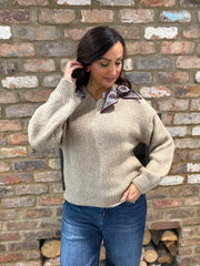 Mocha Scarf Accent Jumper Amanda