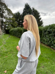 Grey Drawstring Hem Top Judy
