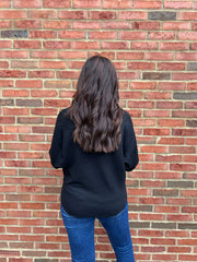 Black Diamante Crochet Knit Layla